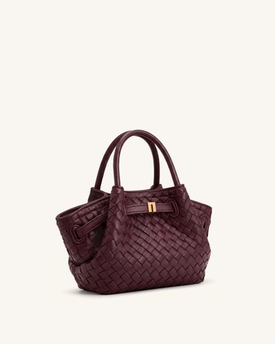 Hana Mini sac cabas tressé - Bordeaux foncé - JW PEI - Modalova