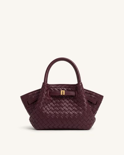 Hana Mini sac cabas tressé - Bordeaux foncé - JW PEI - Modalova