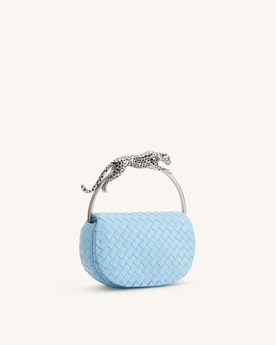 Ione Sac porté main tressé en forme de Léopard - Bleu clair - JW PEI - Modalova