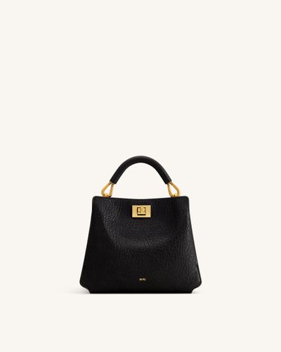 Lucia Sac à poignée supérieure effet éléphant - Noir - JW PEI - Modalova