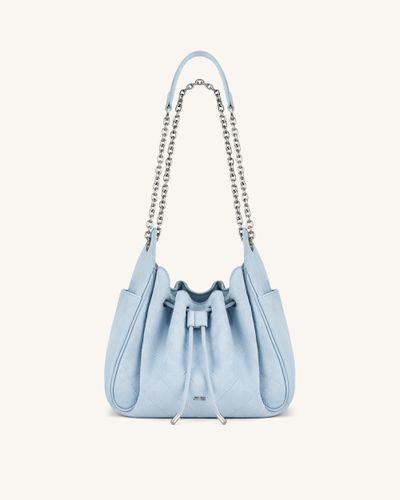 Rowan Sac seau matelassé à chaîne en faux suède - Bleu - JW PEI - Modalova