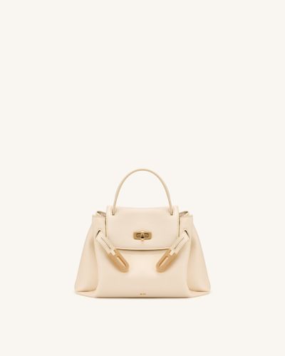 Rhea Petit sac d'épaule grainé à double boucle - Blanc - JW PEI - Modalova