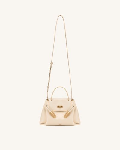 Rhea Petit sac d'épaule grainé à double boucle - Blanc - JW PEI - Modalova