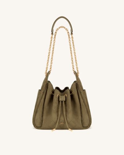 Rowan Sac seau matelassé à chaîne en faux suède - Vert olive - JW PEI - Modalova