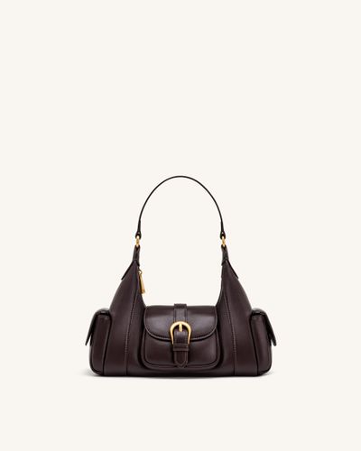 Estelle Sac porté épaule à poches - Marron foncé - JW PEI - Modalova