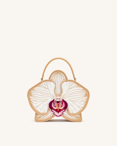 Flora Sac à poignée supérieure en forme d'orchidée - Champagne - JW PEI - Modalova