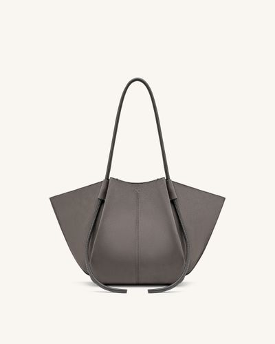 Nala Sac cabas large en faux daim - Gris foncé - JW PEI - Modalova
