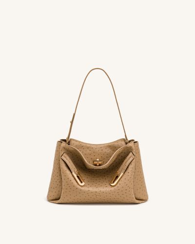 Rhea Sac porté épaule à double boucle - Camel - JW PEI - Modalova