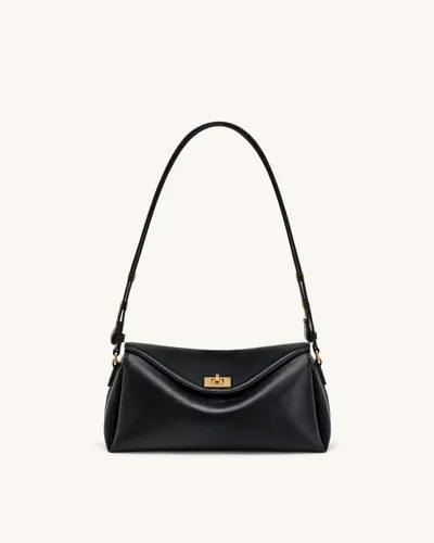 Lucia Sac porté épaule à rabat asymétrique - Noir - JW PEI - Modalova
