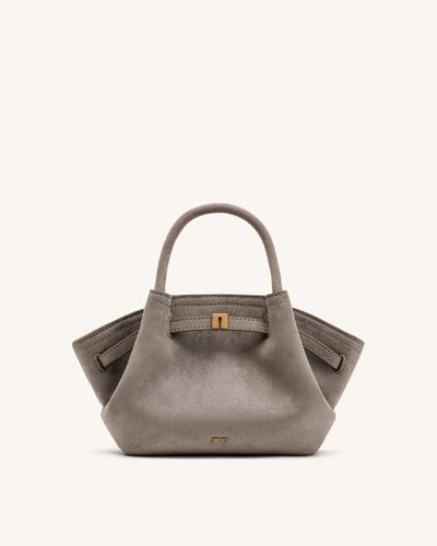 Mini sac cabas en similicuir Hana - Gris - JW PEI - Modalova