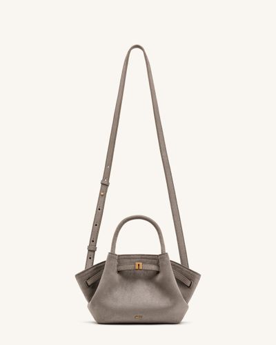 Mini sac cabas en similicuir Hana - Gris - JW PEI - Modalova