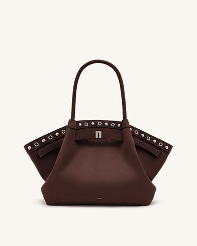 Sac cabas Hana en suédine - Marron chocolat foncé - JW PEI - Modalova