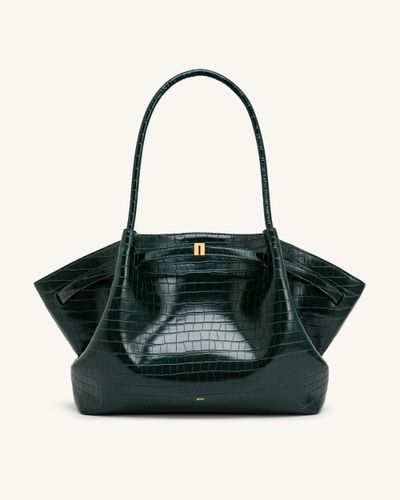 Hana Grand sac cabas aspect crocodile - Vert - JW PEI - Modalova
