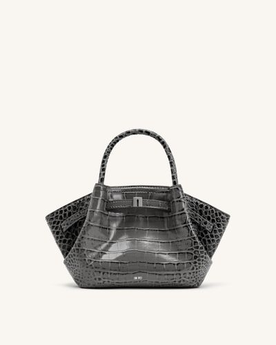 Hana Mini sac cabas - Effet croco gris - JW PEI - Modalova