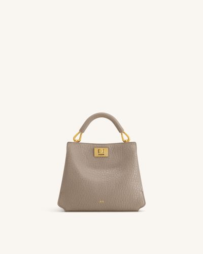 Lucia Sac à poignée supérieure effet éléphant - Gris pierre - JW PEI - Modalova