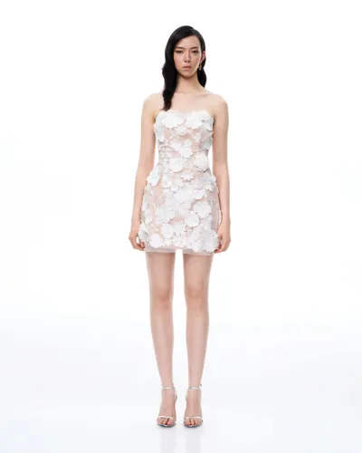 Robe courte brodée à fleurs Serafina – Blanc - JW PEI - Modalova