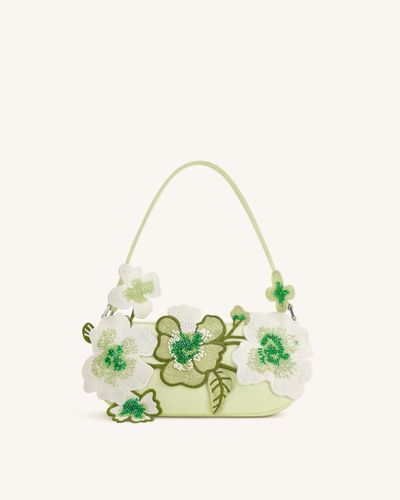 Sac bandoulière orné de perles Leona - Vert clair - JW PEI - Modalova