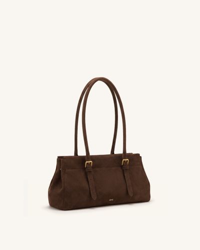 Brielle Grand sac cabas en suédine - Marron - JW PEI - Modalova