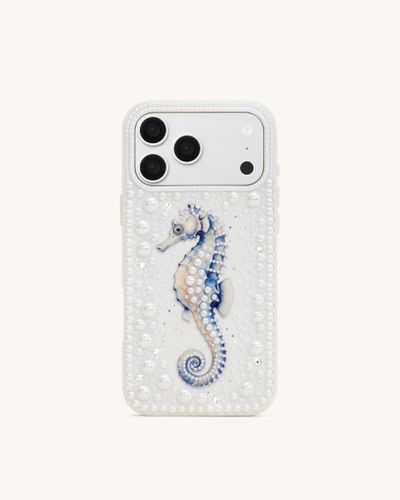 Coque de téléphone perle hippocampe - Blanc - JW PEI - Modalova