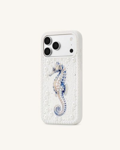 Coque de téléphone perle hippocampe - Blanc - JW PEI - Modalova
