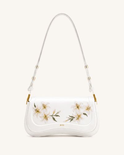 Joy Sac bandoulière brodé Lily - Blanc - JW PEI - Modalova