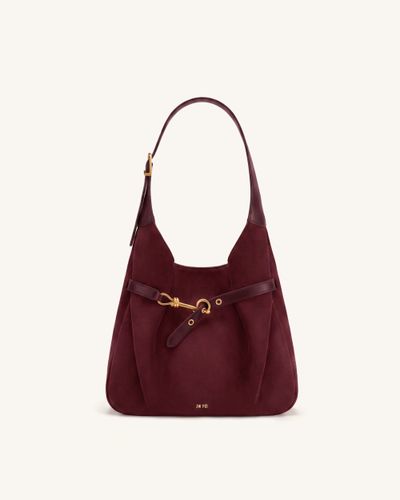 Alina Sac hobo en faux daim - Bordeaux profond - JW PEI - Modalova