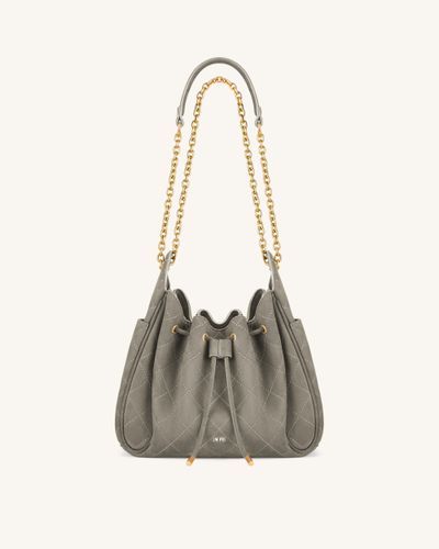 Rowan Sac seau matelassé à chaîne en faux suède - Gris - JW PEI - Modalova