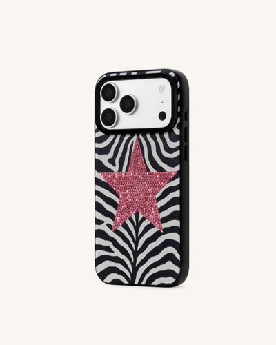 Coque de téléphone étoile zébrée - Noir - JW PEI - Modalova