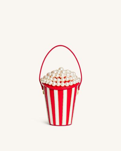 Sac Seau Skylar Embelli de Perles Fausse - Rouge - JW PEI - Modalova