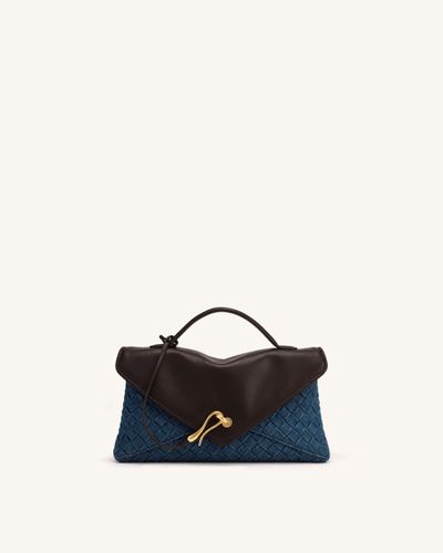 Celeste Sac enveloppe tressé - Jean bleu foncé - JW PEI - Modalova