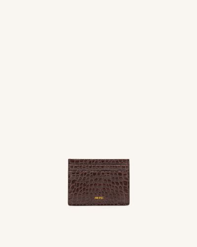 Porte-Cartes - Marron Effect Croco - JW PEI - Modalova