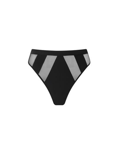 Orla High Waisted Mesh Thong Black - Bluebella - US - Modalova