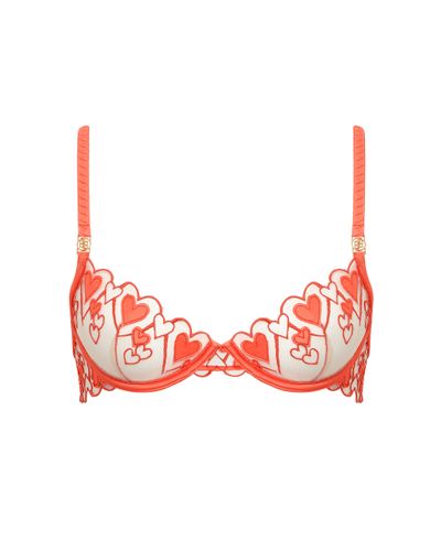 Harlow Heart Embroidered Bra Coral - Bluebella - US - Modalova