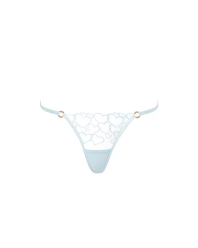 Valentina Heart Thong Ice Water Blue - Bluebella - US - Modalova