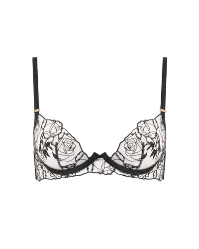 Rosalie Embroidered Plunge Bra Black - Bluebella - US - Modalova