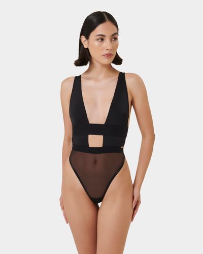 Topaz Strappy Sheer Bodysuit Black - Bluebella - US - Modalova