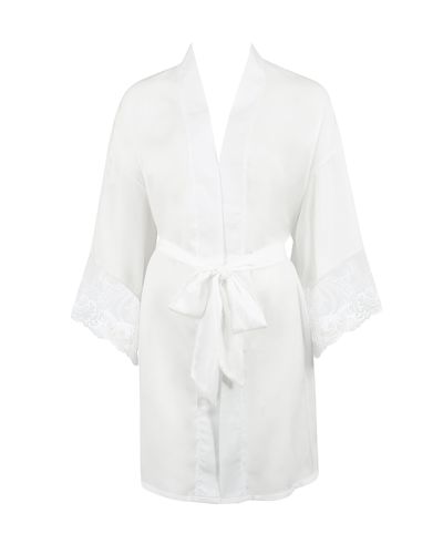 Marseille Luxury Satin Kimono White - Bluebella - US - Modalova