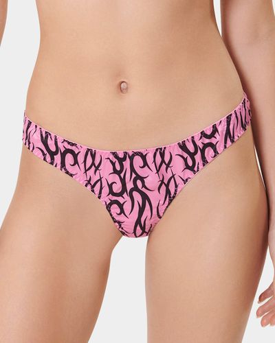 BB x Ashley Williams Tattoo Print Luxury Satin Thong - Bluebella - US - Modalova