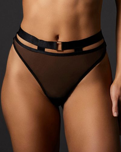 Trinity High-Waist Thong Black - Black / S - Bluebella - US - Modalova