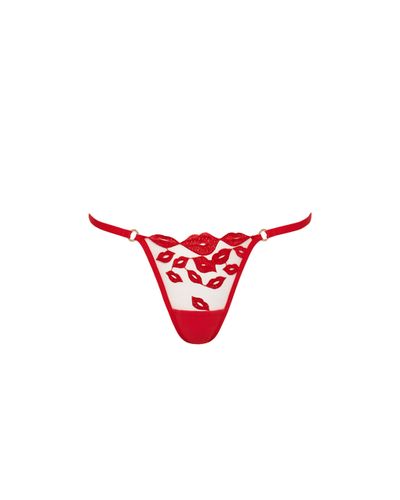 Bluebella Marian Thong Red/Sheer - S - Bluebella - US - Modalova