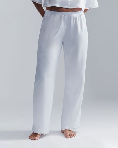 Pearl Luxury Satin Trousers White/Pearl - Bluebella - US - Modalova