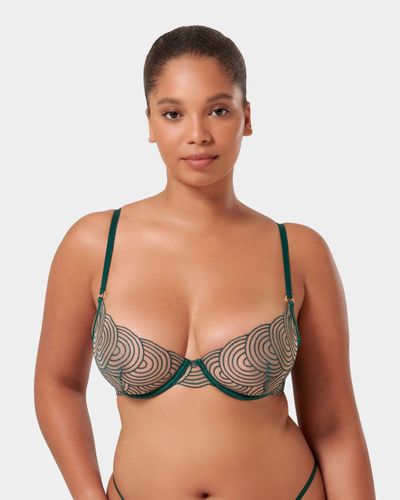 Aster Wired Bra Botanical Garden Green/Sheer - Green / 30A - Bluebella - US - Modalova