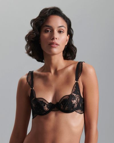 Gabriella Floral Embroidered Bra Black - Black / 32A - Bluebella - US - Modalova