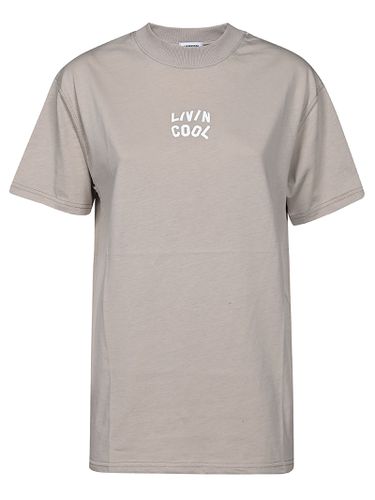 LIVINCOOL - Cotton Logo T-shirt - Livincool - Modalova