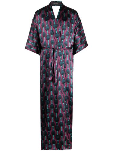 Printed Silk Kimono Dress - Ozwald boateng - Modalova