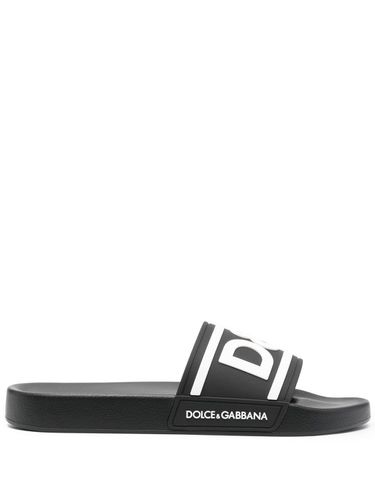 DOLCE & GABBANA - Logo Pool Slides - Dolce & Gabbana - Modalova