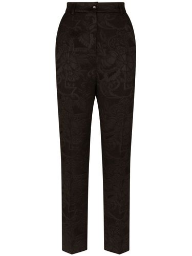 Jacquard High-waist Trousers - Dolce & Gabbana - Modalova