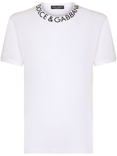 Logo Cotton T-shirt - Dolce & Gabbana - Modalova