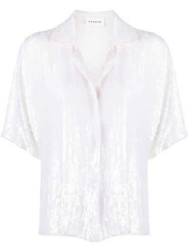 Sequinned Short Sleeve Shirt - Parosh - Modalova