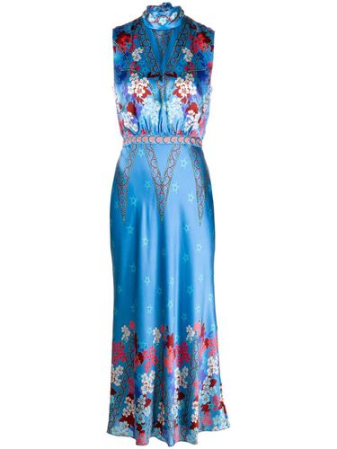 SALONI - Fleur Silk Midi Dress - Saloni - Modalova